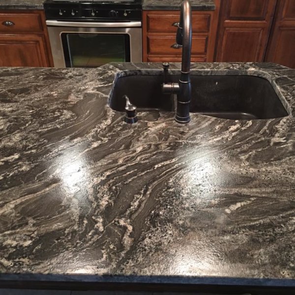 kitchens with black forest granite