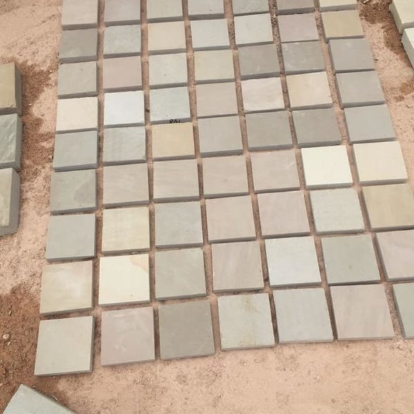 Sandstone Sawn and Machine cut edge cobbles